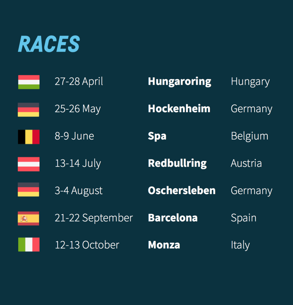 TCR Europe 2019 Calendar